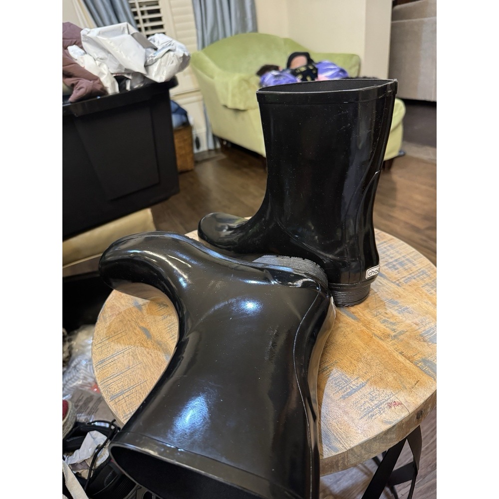 Chooka Women's Polished Mid Rain Boot Black Size‎ 11 - Picture 6 of 14